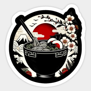 Retro Japanese Kawaii Anime Ramen Men Kids Women Funny Ramen Sticker